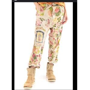 NBW NWT Designer Magnolia Pearl Patchwork Miner Trousers